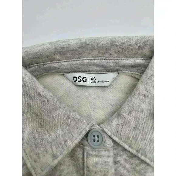 DSG Girl's Size XS Henley Fleece Top Light Heather Grey NWT - Picture 5 of 11